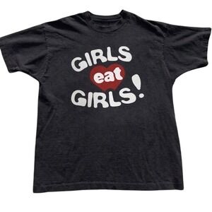 Black Gildan Girls Eat Girls! LGBTQ Style Graphic Tee #unisex #gildan #summer